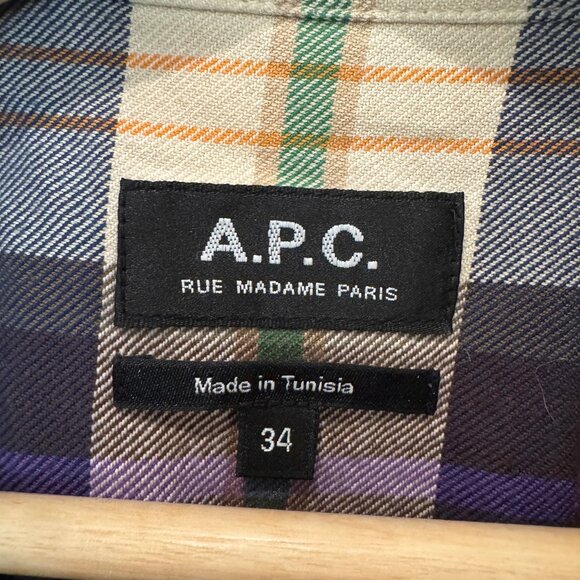 APC plaid button down - Picture 2 of 4